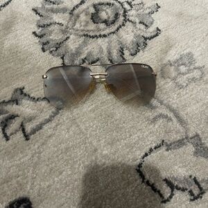 Quay The Playa Brown Aviator Sunglasses